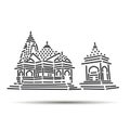 Trimbakeshwar Temple illustration vector icon