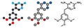 Trimethoprim antibiotic drug molecule