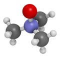 Trimethylamine N-oxide (TMAO) molecule. 3D rendering. Atoms are represented as spheres with conventional color coding: hydrogen (