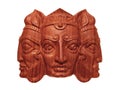 Trimurti wooden mask Royalty Free Stock Photo