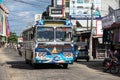 TRINCOMALEE, SRI LANKA - AUGUST 29, 2015: A typical bus for public transport in Sri Lanka Royalty Free Stock Photo