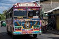 TRINCOMALEE, SRI LANKA - AUGUST 29, 2015: A typical bus for public transport in Sri Lanka Royalty Free Stock Photo