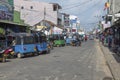 Sunny day on Central road street. Trincomalee, Sri Lanka Royalty Free Stock Photo