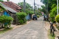 TRINCOMALEE, SRI LANKA - JULY 23, 2016: View of a street in Trincomalee, Sri Lan Royalty Free Stock Photo