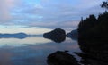 Island reflection in the Trincomali Channel, Salt Spring Island BC