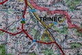 Trinec, Czechia, on a road m Royalty Free Stock Photo