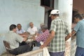 Men playing dominoes in Cuba