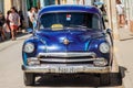 TRINIDAD, CUBA - FEB 8, 2016: Vintage Oldsmobile car on a street in the center of Trinidad, Cub Royalty Free Stock Photo