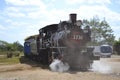 Old steam train rom Trinidad to the Sugar Mills` Valley - Valle de los Ingenios in Cuba Royalty Free Stock Photo