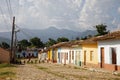 Colorful traditional houses in the colonial town of Trinidad in Cuba, a UNESCO World Heritage site Royalty Free Stock Photo