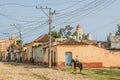 The infrastructure including houses look in bad state Royalty Free Stock Photo