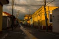 Trinidad, Cuba. Local street with traditional Cuban houses.