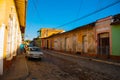 Trinidad, Cuba. Local street with traditional Cuban houses.