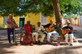 Cuban street players Royalty Free Stock Photo