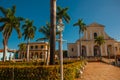 Trinidad, Cuba. Plaza mayor and Church of the Holy Trinity. Royalty Free Stock Photo