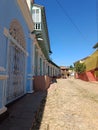 Trinidad Cuba streets with coloured facades houses