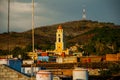 Trinidad, Cuba. Top view of the Cuban city. The bell tower of San Francisco de Asis.