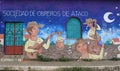 Brightly coloured mural, Atacodad, El Salvador