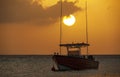 Trinidad and Tobago,beautiful sunset, Caribbean Royalty Free Stock Photo