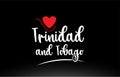 Trinidad and Tobago country text typography logo icon design on black background Royalty Free Stock Photo