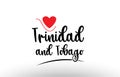 Trinidad and Tobago country text typography logo icon design