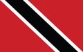 Trinidad and Tobago flag vector graphic. Rectangle Trinidadian and Tobagonian flag illustration. Trinidad and Tobago country flag