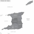 Trinidad and Tobago grayscale map