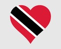 Trinidad and Tobago Heart Flag. Trinidadian and Tobagonian Love Shape Country Nation National Flag Republic of Trinidad and Tobago