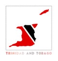 Trinidad and Tobago Logo. Map of Trinidad and. Royalty Free Stock Photo