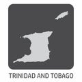 Trinidad and Tobago map icon Royalty Free Stock Photo