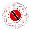 Trinidad and Tobago national day badge.