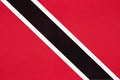 Trinidad and Tobago national fabric flag, textile background