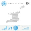 Trinidad and Tobago People Icon Map. Stylized Vector Silhouette. Population Growth and Aging Infographics Royalty Free Stock Photo