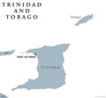 Trinidad and Tobago political map