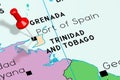 Trinidad and Tobago, Port of Spain - capital city, pinned on political map