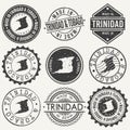 Trinidad and Tobago Travel Stamp Made In Product Stamp Logo Icon Symbol Design Insignia. Royalty Free Stock Photo