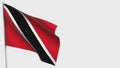 Trinidad And Tobago waving flag illustration on flagpole.