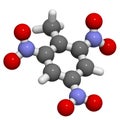 Trinitrotoluene (TNT) explosive molecule Royalty Free Stock Photo