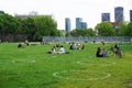 Trinity-Bellwoods park of Toronto on a weekend during coronavirus pandemic