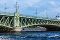 Trinity Bridge across the Neva in Saint Petersburg Royalty Free Stock Photo