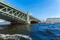 Trinity Bridge across the Neva in Saint Petersburg Royalty Free Stock Photo