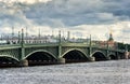 Trinity Bridge over the Neva river in St Petersburg