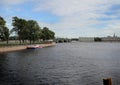 Trinity Bridge over the Neva River in St. Petersburg.