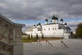 Trinity Cathedral of the Astrakhan Kremlin on a background of cloudy sky Royalty Free Stock Photo