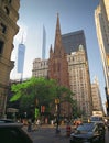 Trinity Church in Manhattan, New York City. Royalty Free Stock Photo