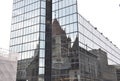 Trinity Church Reflection on a Modern Glass Skyscraper from Boston downtown in Massachusettes State of USA Royalty Free Stock Photo