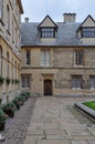 Trinity College Durham Quad with english lawn & building facade, Oxford, United Kingdom Royalty Free Stock Photo