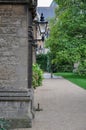 Trinity College Front Quad, view of building facade & lantern, Oxford, United Kingdom Royalty Free Stock Photo