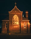 Trinity Hall at night, Parkersburg, West Virginia Royalty Free Stock Photo