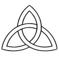 Trinity knot vector illustration, seamless Celtic symbol pattern Royalty Free Stock Photo